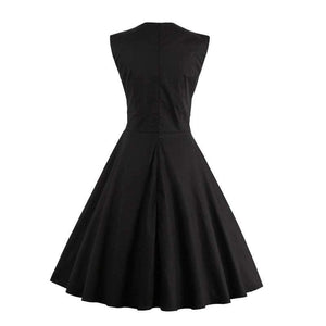 Vintage Goth 1950s Party Dress