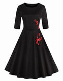 Vintage 50s Goth Dress