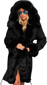 Stylish Black Hooded Coat