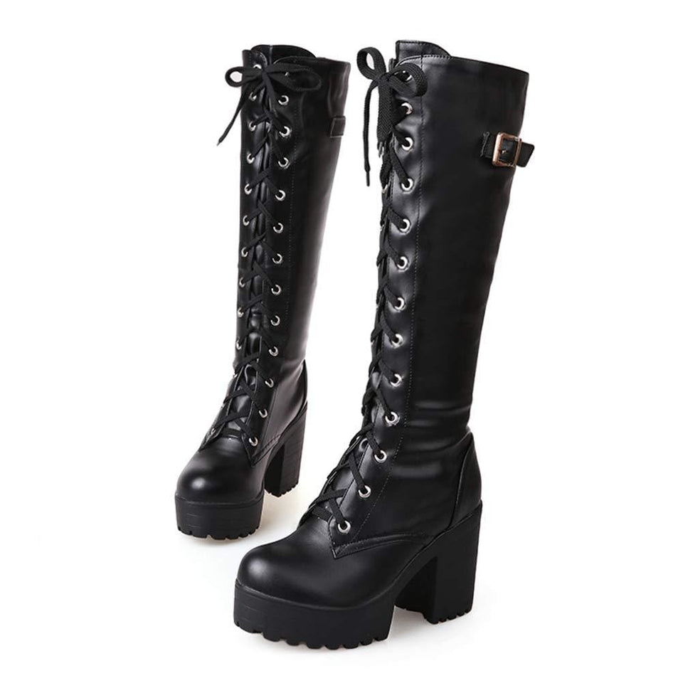 Buy Women Over The Knee Boots Thigh High Boots Winter High Heel Boot Shoes  Black Online at Lowest Price Ever in India | Check Reviews & Ratings - Shop  The World