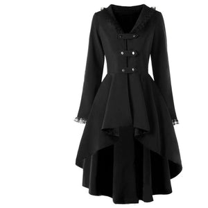 Tapered Back Lace Up Coat