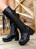 Black Knee High Deadly Boots