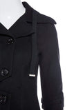 Elegant Single-Breasted Black Coat