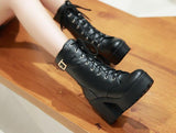 Ladys Elegant High Platform Heels (Black)