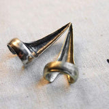 Silver and Bronze Fingertip Talon Rings