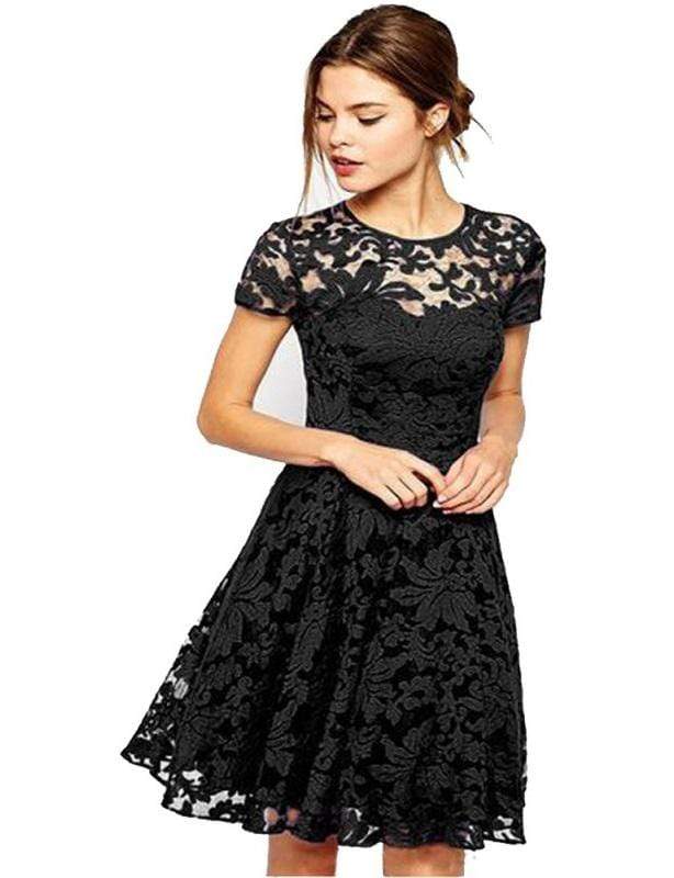 Dark Rose Lace Dress