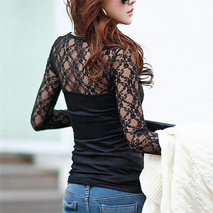 Gothic Spring Lace Long Sleeve Blouse