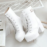 Ladys Elegant High Platform Heels (White)
