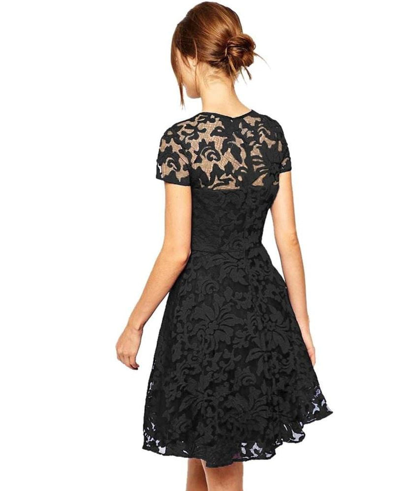 Dark Rose Lace Dress