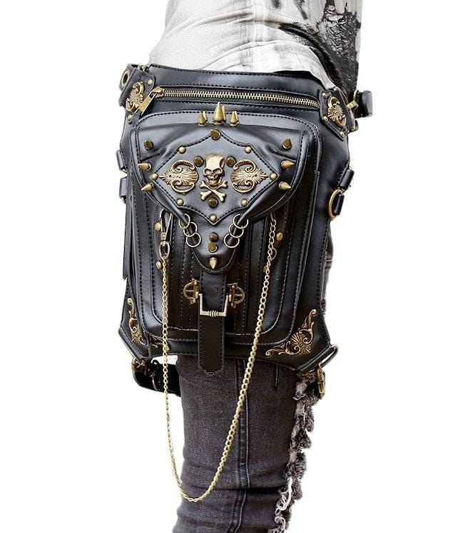 PB Steampunk Bag Steam Punk Retro Rock Gothic Goth Shoulder Waist Bags  Packs Victorian Style Cosplay Bag for Men Women