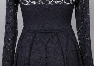 Gothic Lace Floral Dress
