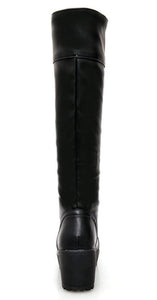 Black Knee High Deadly Boots