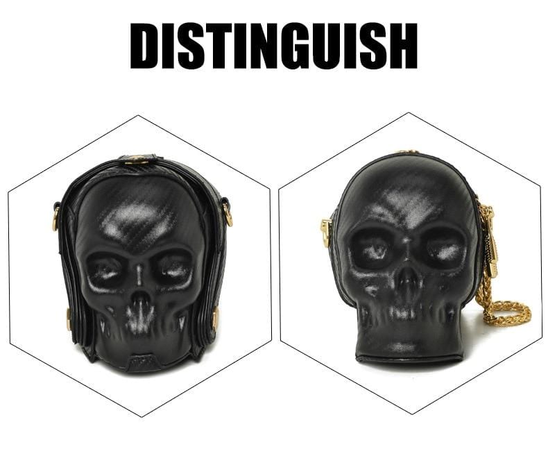 Skull Purse Bag with Gold Chain
