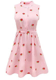 Japanese Strawberry Sleeveless Dress