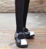 CLassic Black and White Mary Janes