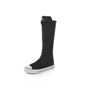 Canvas Punk Style High Boots