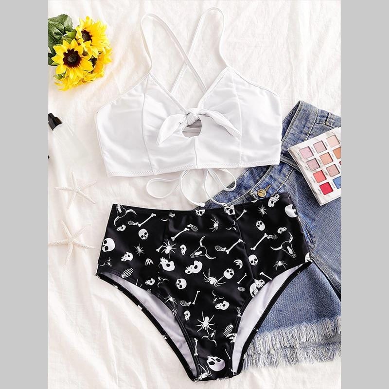 Skull Two Piece Swimsuit