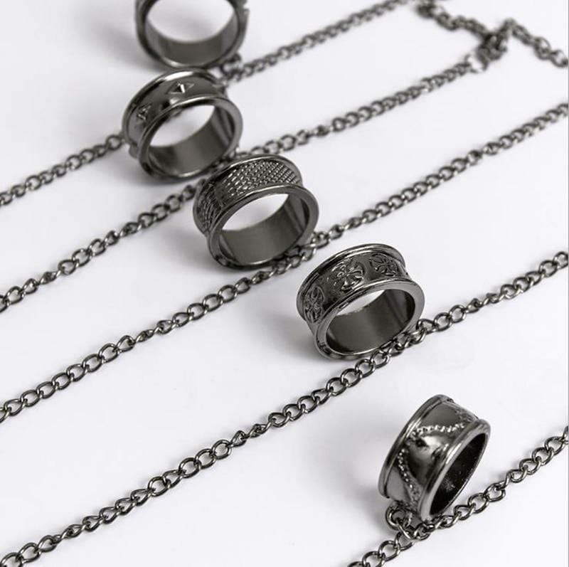 Cosplay Chain Ring Set