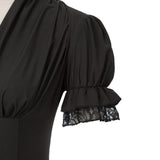 Black Pleated Corset Style Top
