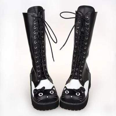 Cat Platform High Heel Boots