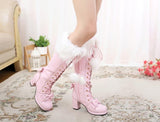 Japanese Lace Up Sweet High Boots