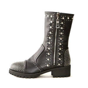 Lady's Studded Leather Boots