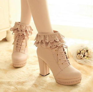Lolita Lace Women Ankle Boots