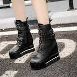 Womens High Platform Wedge Boots