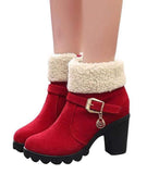 Elegant High Quality Solid Buckle Boots