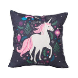 Ouneed Unicorn Linen Throw Pillow Case Cartoon Pillow Cover Decorative Pillows For Sofa Seat Cushion Cover 45x45cm Home decor