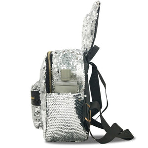 Rabbit Ear Sequins Backpack (silver)