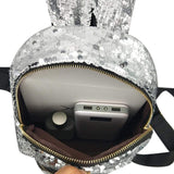 Rabbit Ear Sequins Backpack (black)
