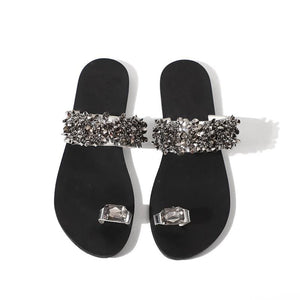 Elegant Toe Jewel Slippers