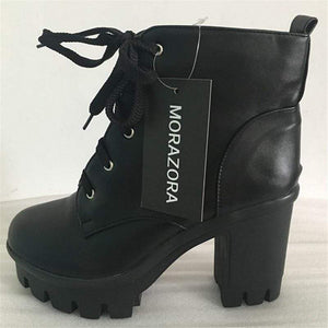 Cute Designer Platform Boots (Black)