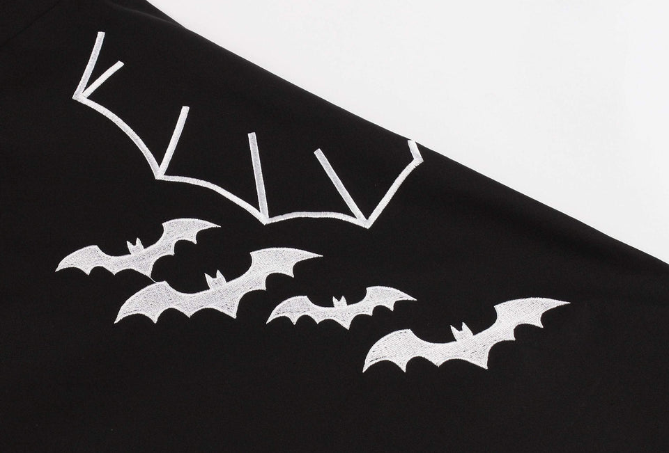 Bat Embroidery Party Dresses