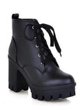 Cute Designer Platform Boots (Black)