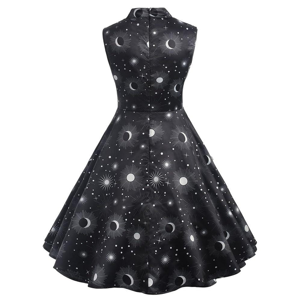 Sleeveless Moon and Stars Dress
