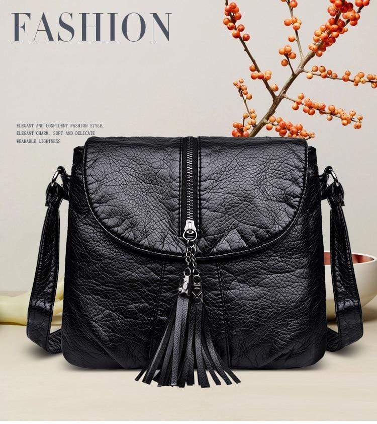 Soft Leather Designer Flap Handbag