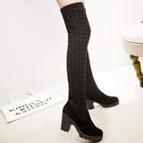 Thigh High Knitting Wool Boots