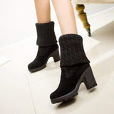 Thigh High Knitting Wool Boots