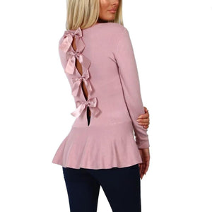 Bow Tie Back Long Sleeves