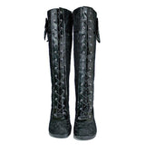 Sexy Lace Knee High Black Cosplay Boots