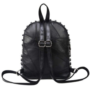 Aggressive Black Studded Backpack