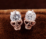 Skull Diamond Stud Earrings